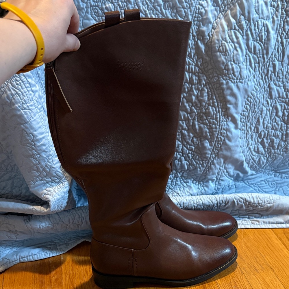 Brown Knee-High Riding Boots